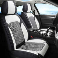Huse auto Textil Nappa alb-negru, set complet cu acoperire 360°