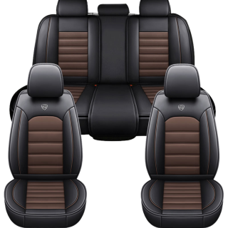 Set huse scaune auto Top, Piele Nappa sintetica, Maro+Negru