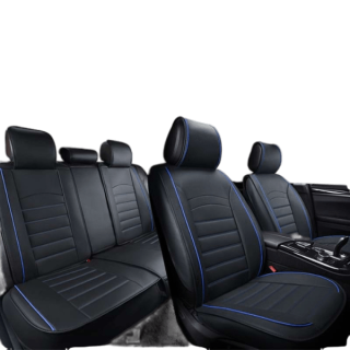 Set Huse Lines, Piele eco, Negru albastru