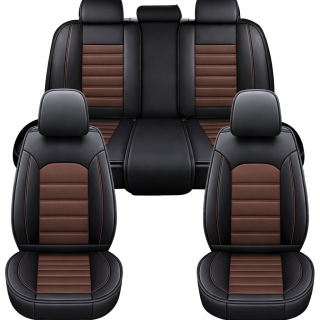 Set huse scaune auto Top, Piele Nappa sintetica, Maro+Negru