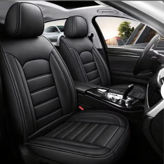 Set huse scaune auto Top, Piele Nappa sintetica, Negru