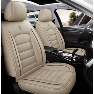 Set huse scaune auto Renault Laguna 3, Piele Nappa sintetica-Crem