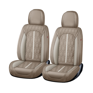 Set Huse Auto Luxury, Piele Ecologica, Crem