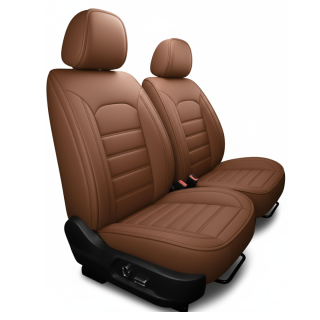 Set huse scaune auto Top, Piele Nappa sintetica, Coniac
